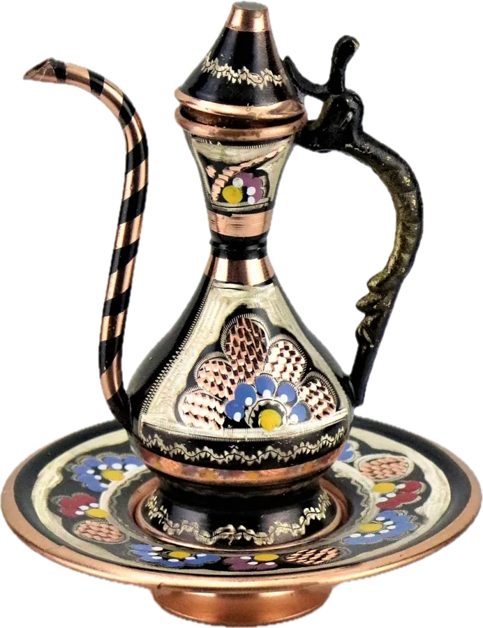 Rose-pattern ewer, Mini, copper