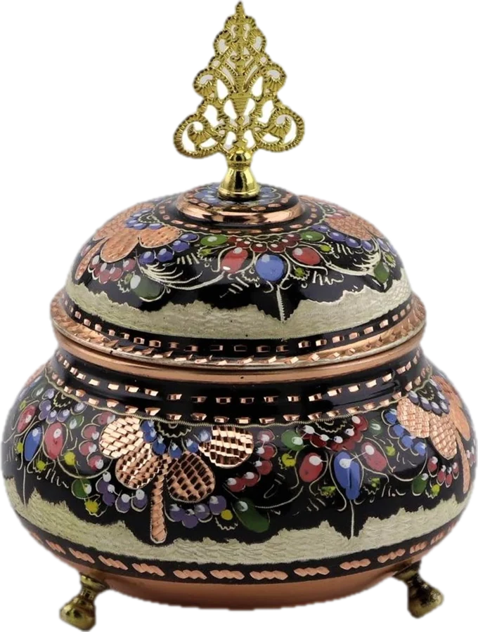 Sugar bowl, copper