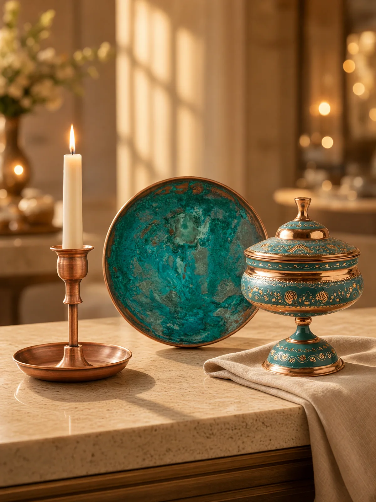 Décor & lighting: handmade copper décor & lighting