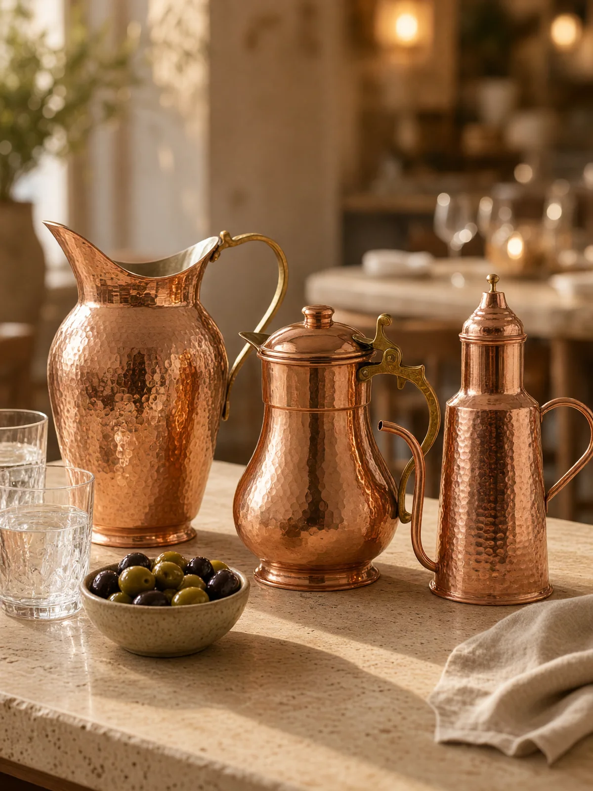 Jugs & ewers: handmade copper jugs & ewers