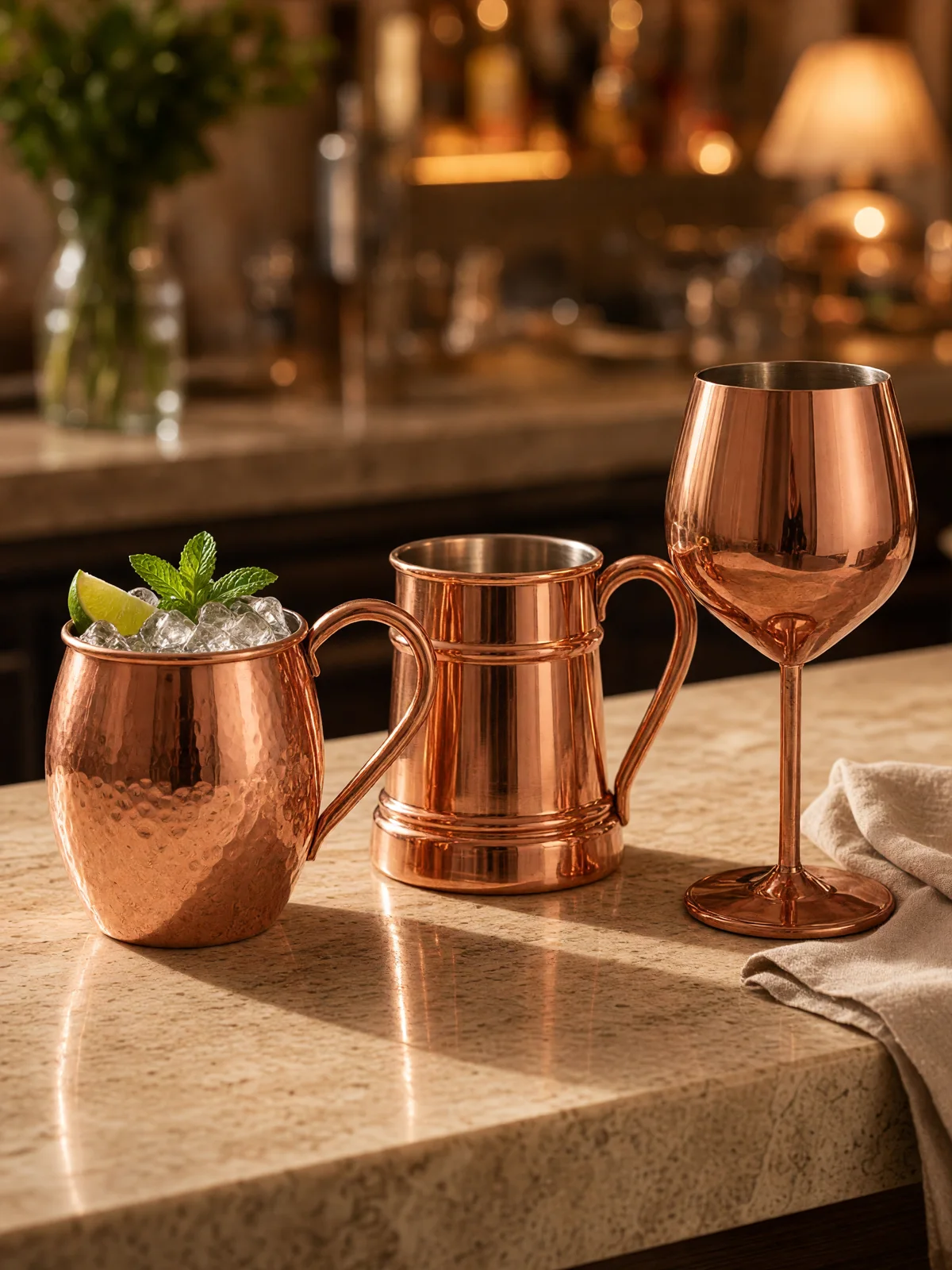 Drinkware: handmade copper drinkware